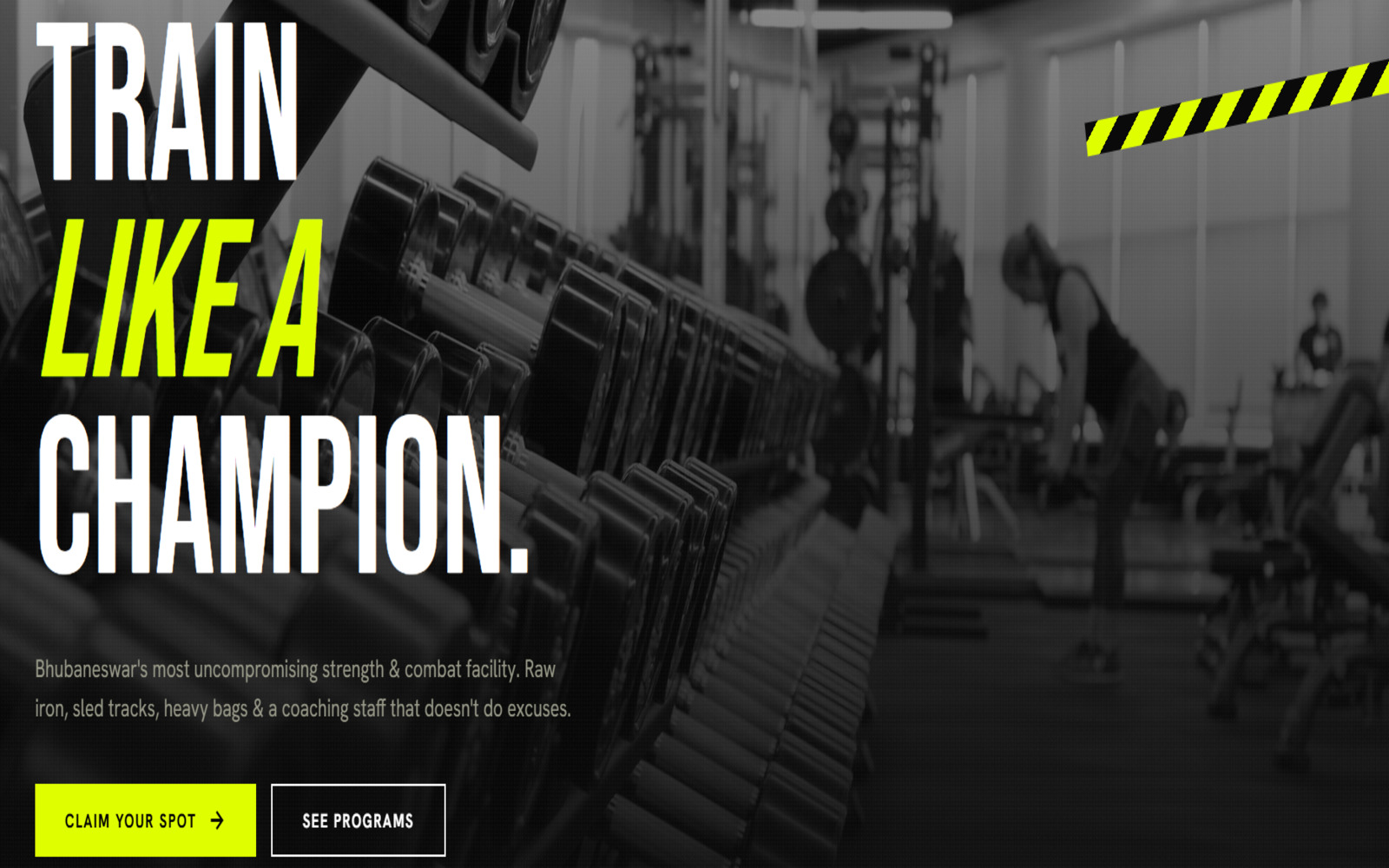 Knockout Fitness website — homepage screenshot
